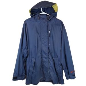 VTG Nike Light Performance Jacket Size L Mens Nylon Athletic Blue & Yellow